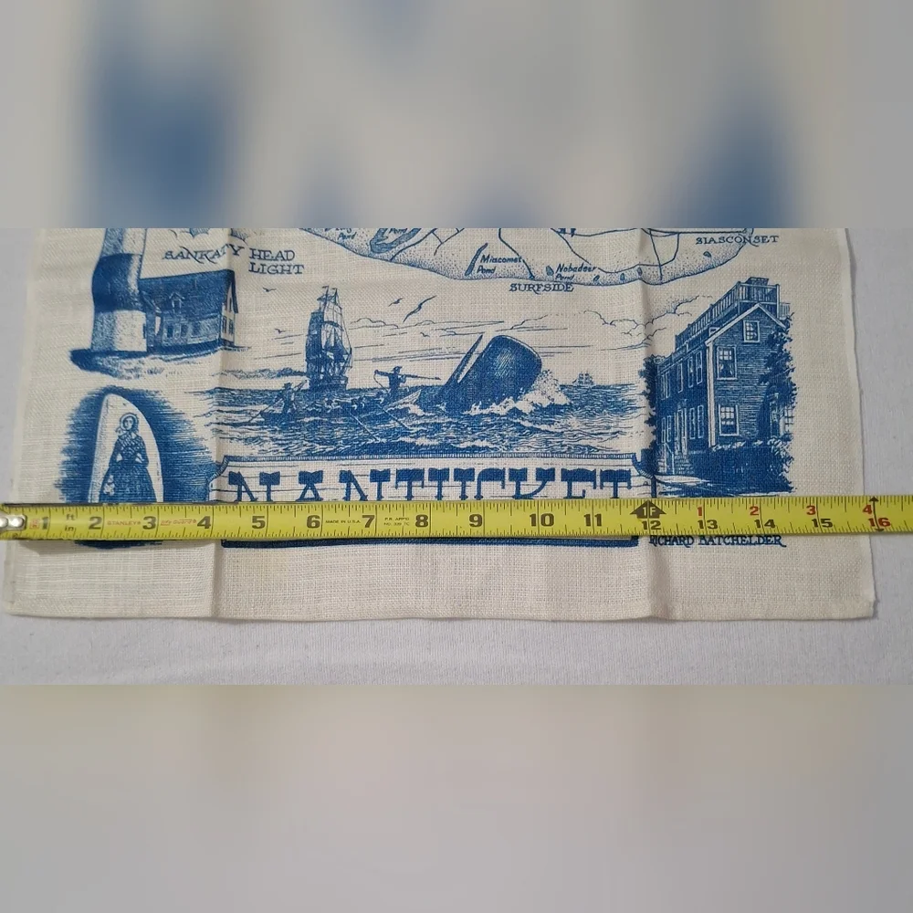 Set Of 2 New VTG New England Kay Dee Company Linen Tea Towels Woodbury Pewterers